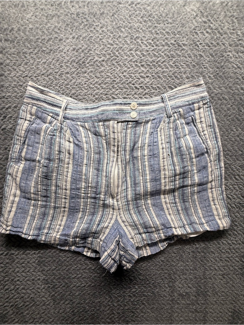 Striped Blue and White Women’s Shorts